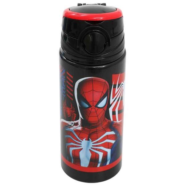 Spiderman Matara 500 ml Siyah Renk 1 Adet Erkek Çocuk Örümcek Adam Lisanslı Suluk Okul Matarası Öğrenci Suluğu - Image 1