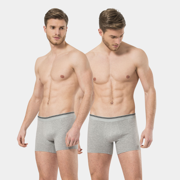 Türen Erkek Likralı Boxer (2'li Paket) 126/Gri - Image 1