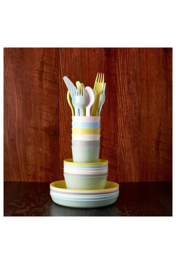 Ikea Pastel Tonlarında Çocuk Yemek Takımı - Image 1