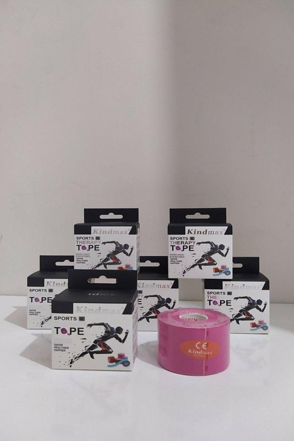 Kindmax Kinesiology Tape Ağrı Bandı 5Cm X 5 Mt Pembe - Image 1
