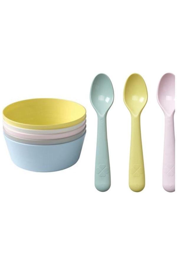 Ikea 4'Lü Mama Kaşığı Ve 6'Lı Mama Kasesi Seti - Image 1