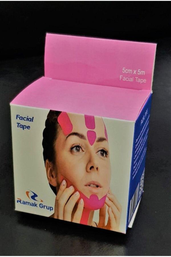 Ramak Yüz Germe Estetik Kırışıklık Giderme Beauty Cottontape Yüz Bant 5M X 2.5Cm Ten Renk - Image 1