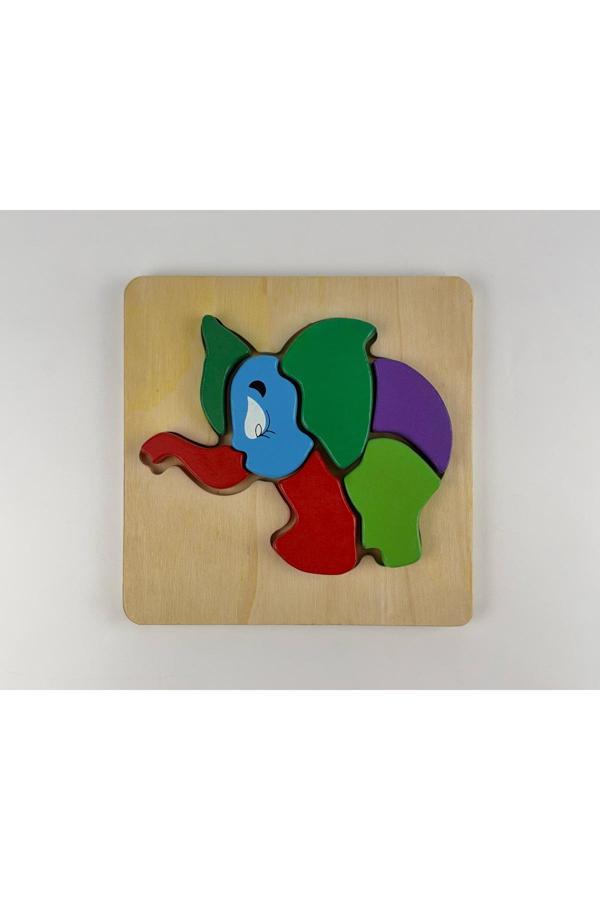 Bak Gel Al Renkli Ahşap Hayvan Puzzle Seti, Eğitici Ahşap Hayvan Yapboz, Okul Öncesi Eğitim Motor Beceriler - Image 1