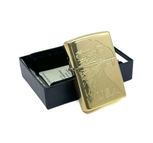 Zippo Amerikan Kartalı High Polish Brass Dizayn Çakmak - Image 1