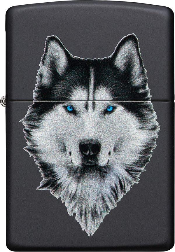 Zippo Siberian Husky Black Matte Dizayn Çakmak - Image 1