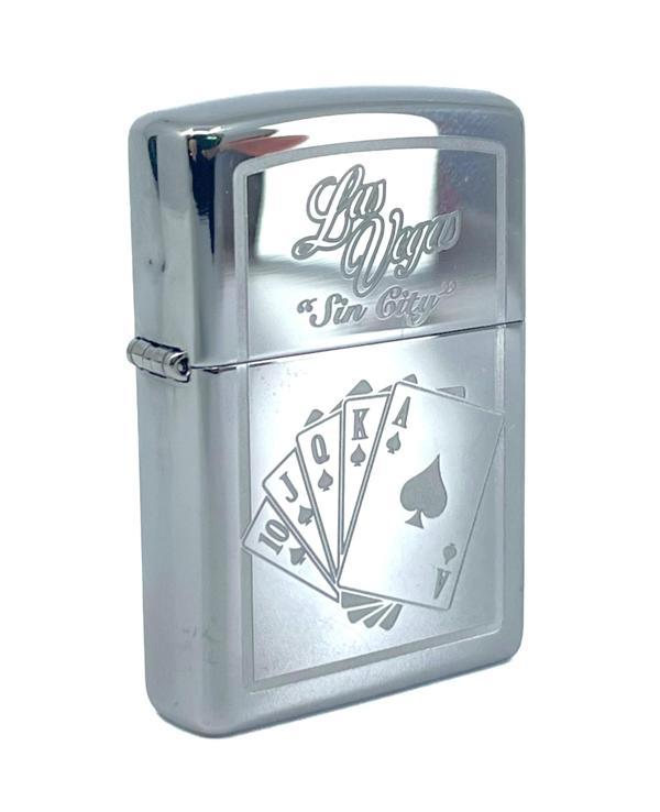 Zippo Vegas Sin City Royal Flush Dizayn Çakmak - Image 1