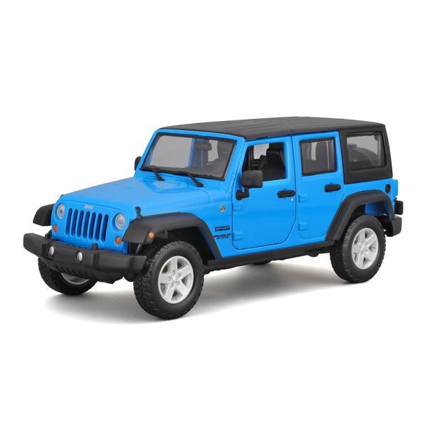1:24 2015 Jeep Wrangler Unlimited Model Araba 31268 - Mavi - Image 1