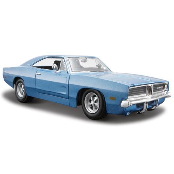 Maisto 1/25 1969 Model Dodge Charger R/T Mavi - Image 1