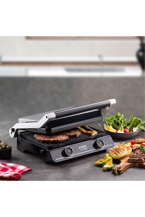 Schafer Gusto Grıll Izgara & Tost Makinesi -Inox - Image 1