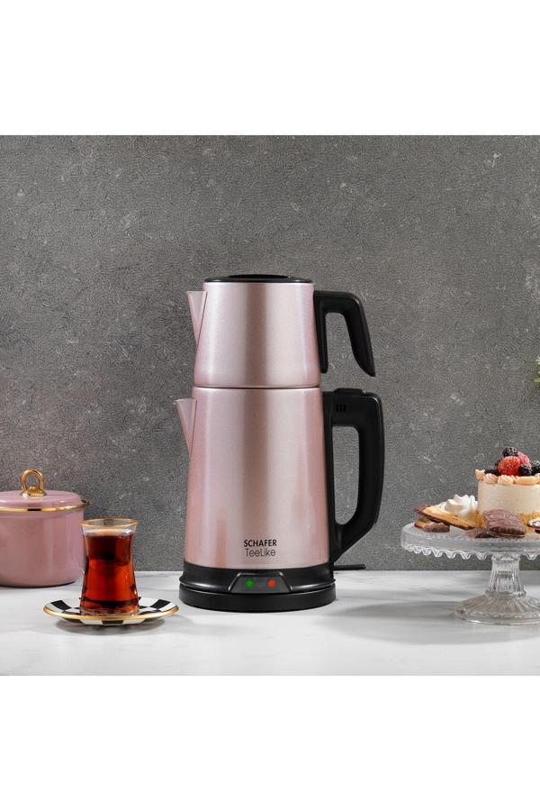 Schafer TeeLike Paslanmaz Çelik Çay Makinesi-Rosegold - Image 1