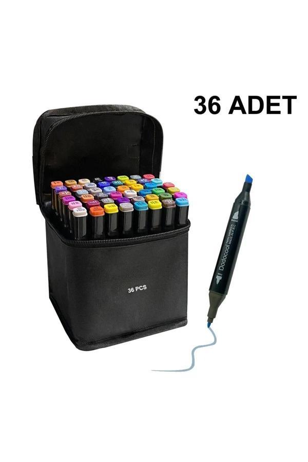 Beyzana 36’Lı Profesyonel Marker Boya Kalem Seti Çantalı - Image 1