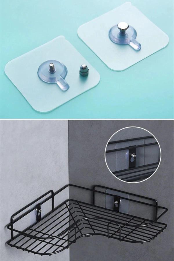 Bak Gel Al Buffer ® Süper Güçlü Çerçeve Askısı Pin Delgisiz Vidalı Tırnak Kanca Yapışkanlı Mutfak Banyo Raf Tut - Image 1
