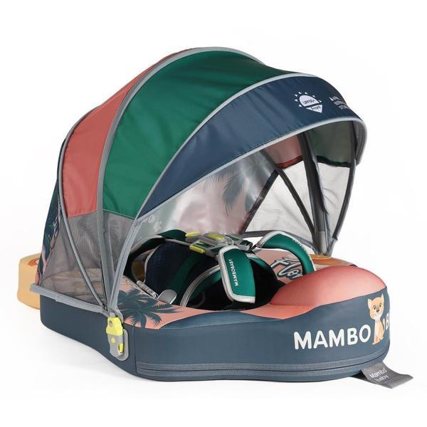 Mambobaby Yüzme Simidi - Tropical Florida, Emniyetli, Gölgelikli ve Ayak Destekli - Image 1
