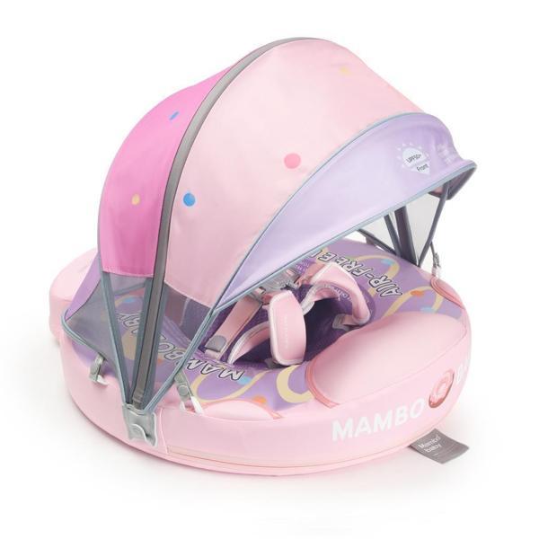Mambobaby Yüzme Simidi - Donut,  Emniyetli, Gölgelikli ve Ayak Destekli - Image 1