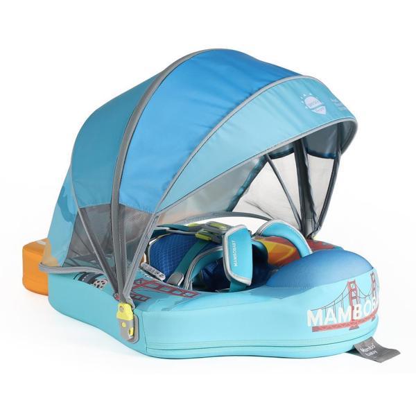 Mambobaby Yüzme Simidi - Sunny Cali, Emniyetli, Gölgelikli ve Ayak Destekli - Image 1