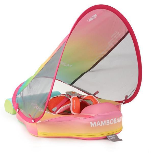 Mambobaby Yüzme Simidi - Gradient, Emniyetli, Gölgelikli ve Ayak Destekli - Image 1