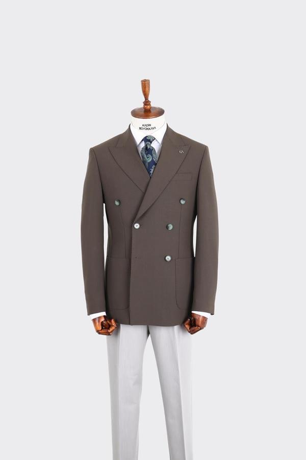 Prestijli ve Modern Kruvaze Erkek Ceket-KAW5245W - Image 1