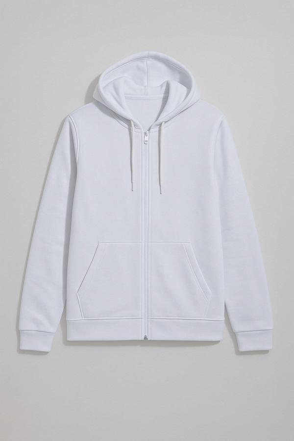 Erkek Fermuarlı Kapüşonlu Cepli İçi Polarlı Sweatshirt - Image 1