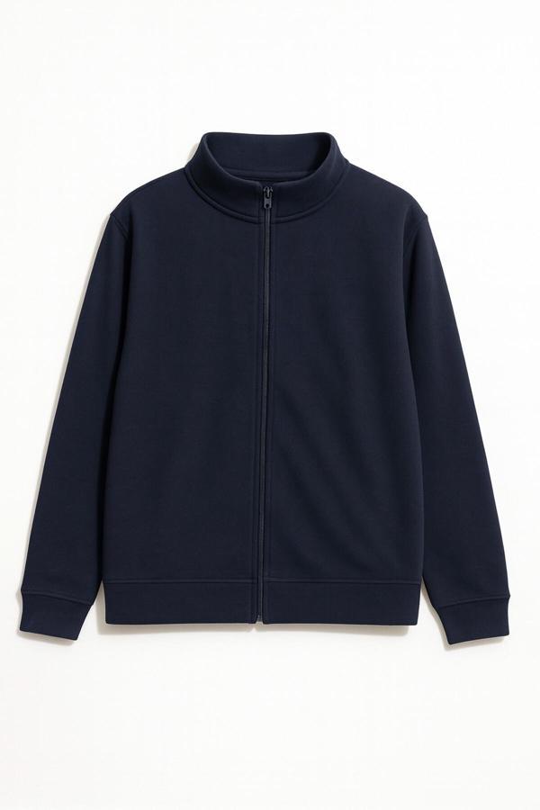 Kadın Fermuarlı İçi Polarlı Sweatshirt - Image 1