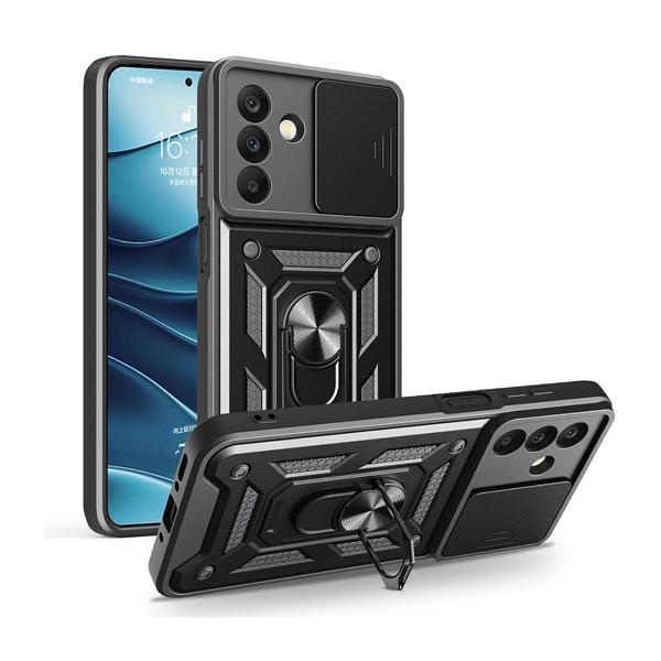 Galaxy A17 Kılıf Magnetik Standlı Kamera Korumalı Zore Sürgülü Vega Kapak - Image 1