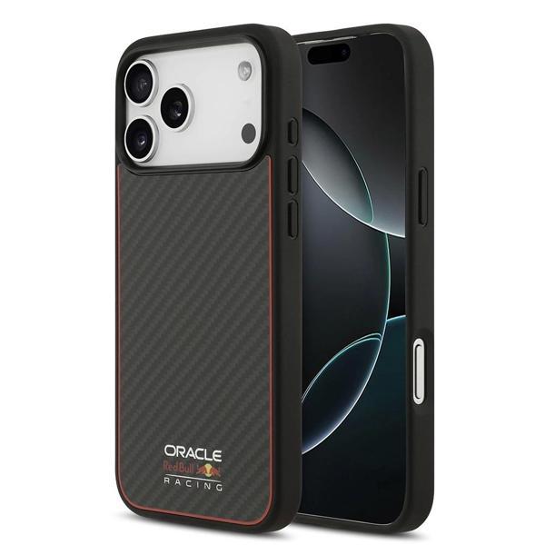 Apple iPhone 17 Pro Max Kılıf Redbull Orjinal Lisanslı M-safe Şarj Özellikli Karbon Fiber Parlayan L - Image 1