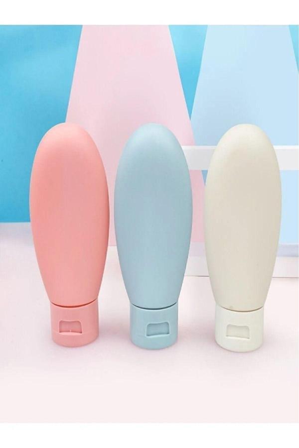 Seyahat Tipi Doldurulabilir Krem Şampuan Kutusu 3 Lü Set - Image 1