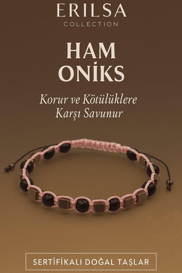 Sertifikalı Ham İşlenmemiş Oniks Taşı Bileklik – Kötülüklere Karşı Korur - Image 1