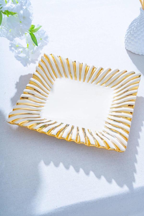 Acar Alba Dekoratif Kare Sunum Tabak - 33 cm - Image 1