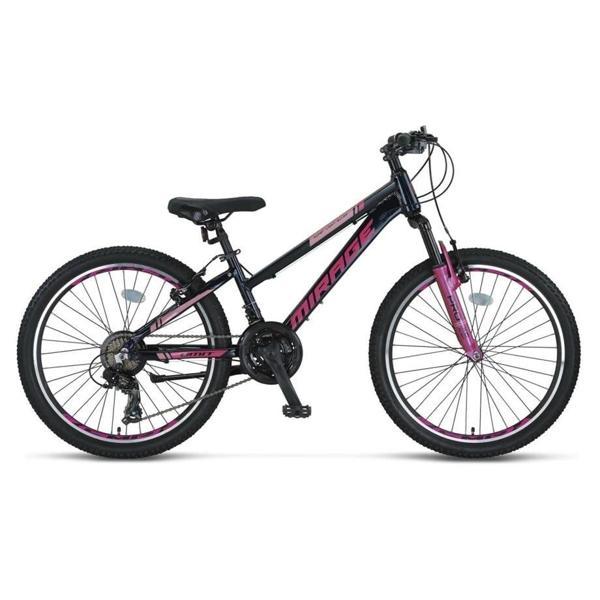 ÜMİT 2466 MIRAGE BAYAN DAĞ BİSİKLETİ 305H V 24 JANT 21 VİTES SİYAH PEMBE - Image 1