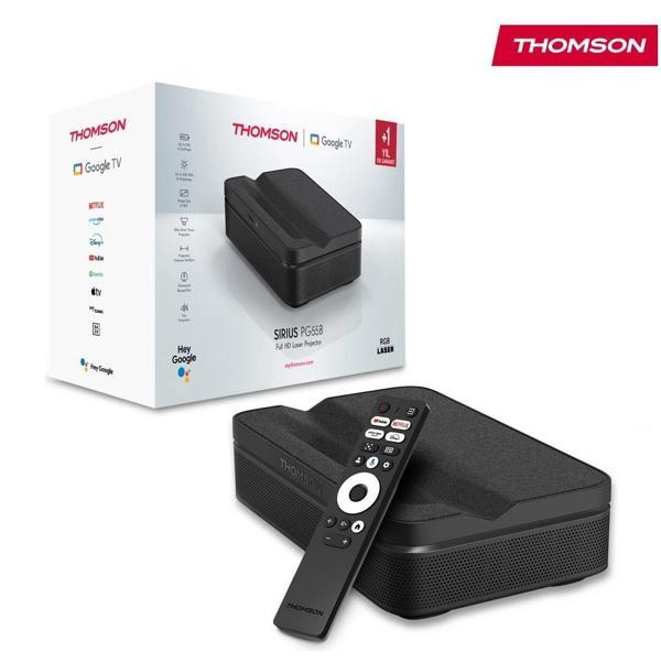 Thomson Sirius Laser Fhd 4K Destekli 100" Dahili Bataryalı Taşınabilir Projeksiyon Cihazı Google Tv Sertifikalı 600 Ansı - Image 1