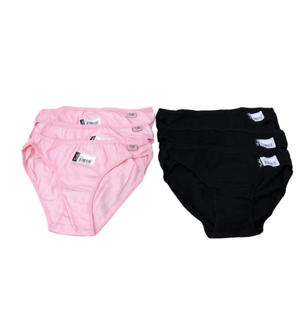 6 Lı Paket Tutku Kadın Likralı Külot Bikini Klasik Elastan  - Image 1