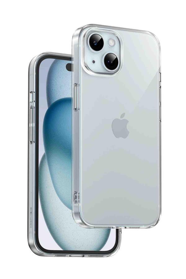 Fuchsia iPhone 15 Pro Max Uyumlu Crystal Şeffaf Slim Kılıf - Image 1