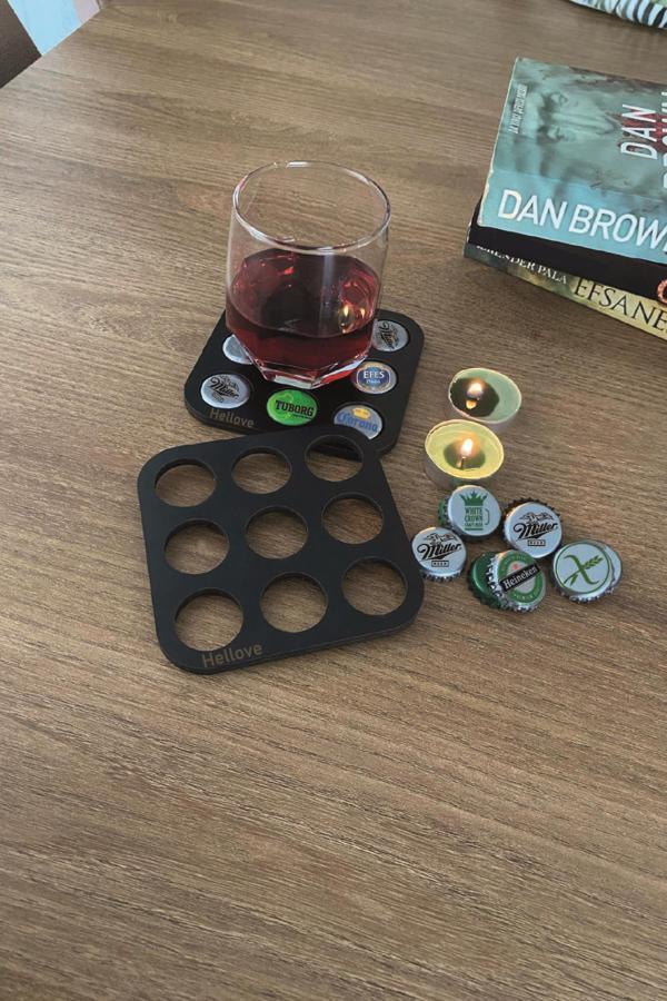 Bardak Altlığı 1 Adet Şişe Kapağı Eklenen Soda Gazoz Bira  Kapağı Sonradan Eklemeli - Image 1