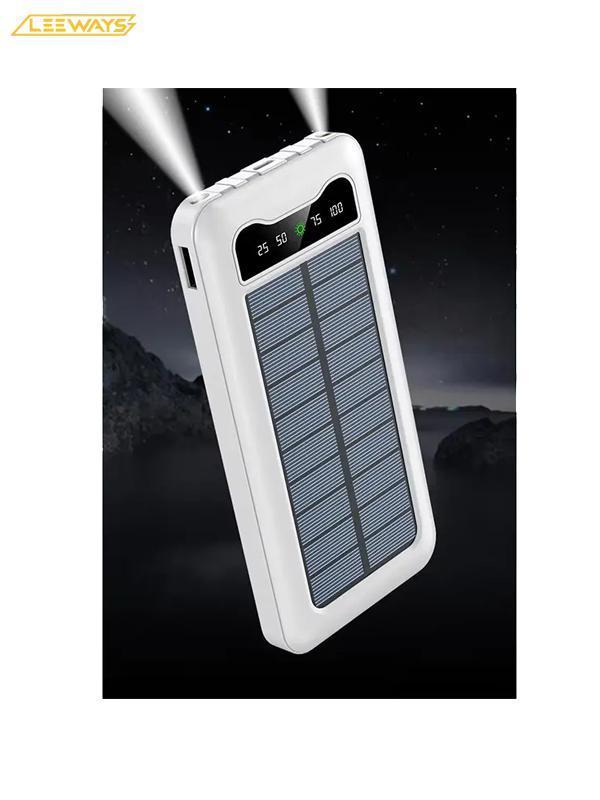 10000 mAh Güneş Enerjili Taşınabilir Şarj Cihazı Powerbank - Image 1