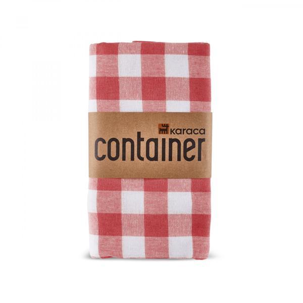 Karaca Container Pötikare %100 Pamuklu Masa Örtüsü 160x160 cm Kırmızı - Image 1
