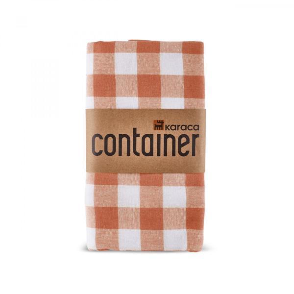 Karaca Container Pötikare %100 Pamuklu Masa Örtüsü 160x160 cm Turuncu - Image 1