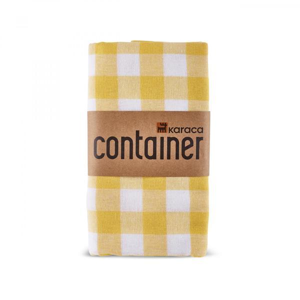 Karaca Container Pötikare  %100 Pamuklu Masa Örtüsü 160x160 cm Sarı - Image 1