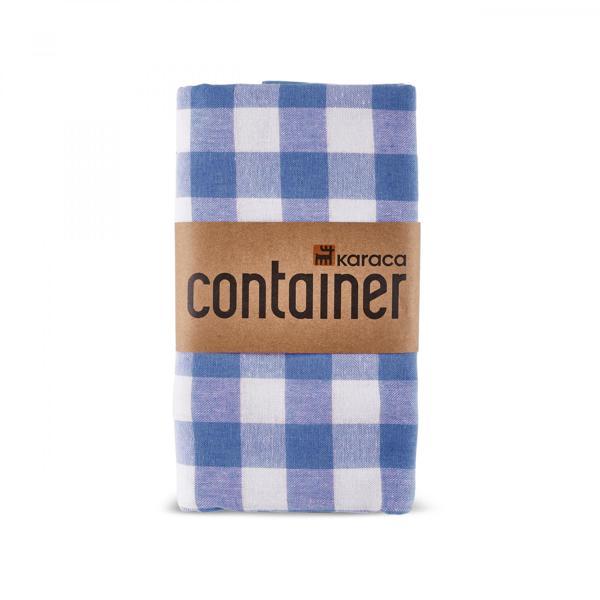 Karaca Container Pötikare %100 Pamuklu Masa Örtüsü 160x160 cm Mavi - Image 1