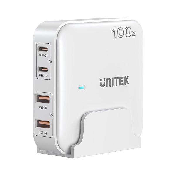 Unitek 100W Masaüstü GAN Şarj İstasyonu Beyaz (P1229AWH) - Image 1