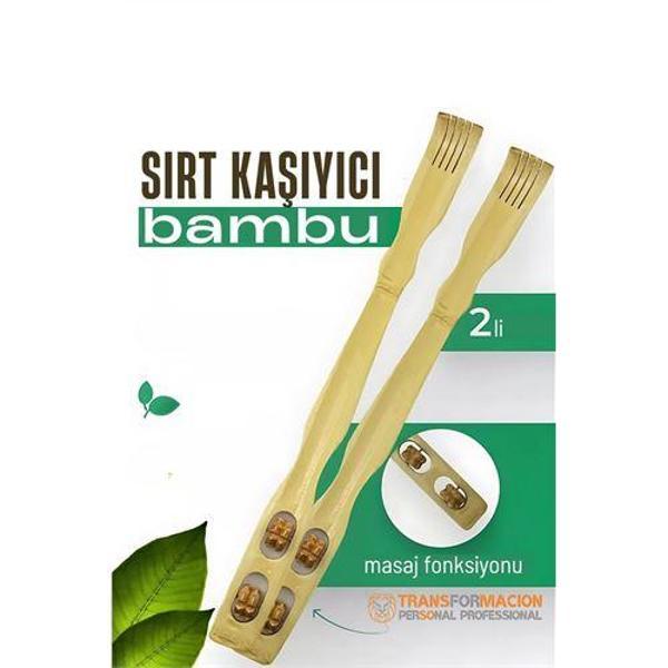 Masajlı Sırt Kaşıma Aparatı - Bambu Sırt Kaşıyıcı 2 li set - Image 1