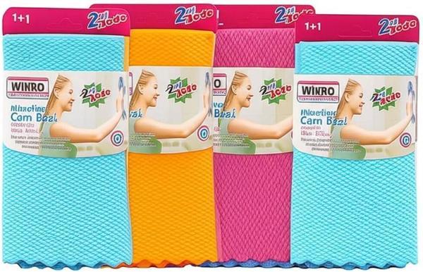 Wikro Desenli Kumaş 30X40 CM İz Bırakmaz Mikrofiber Cam Bezi 8'Lİ Set - Image 1