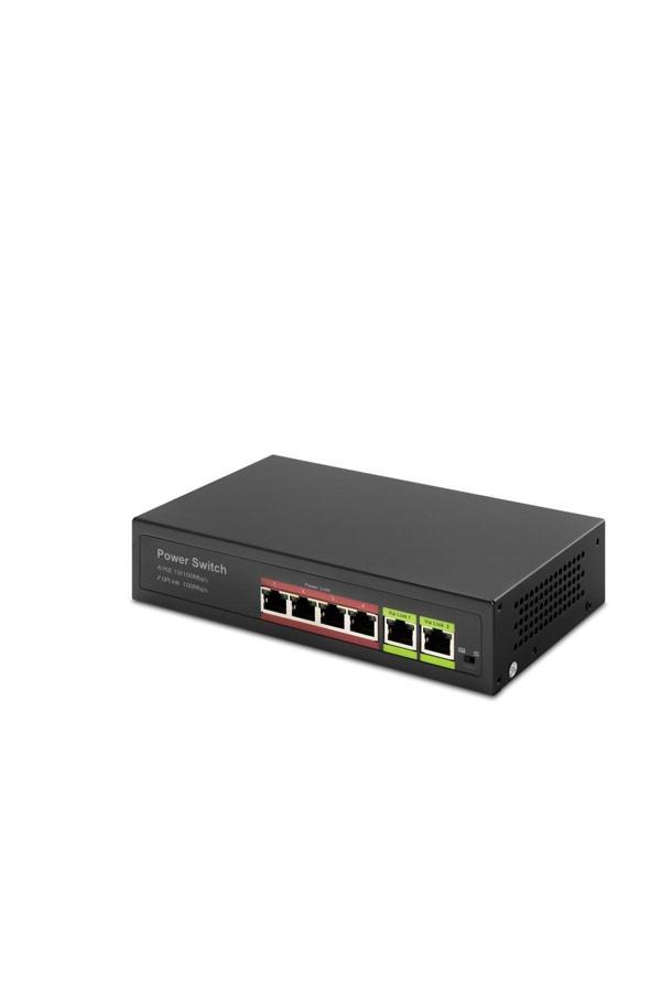 HİİTACHI 4 PORT POE 2 UPLINK 10/100 MBPS 78W ETHERNET SWİTCH - Image 1