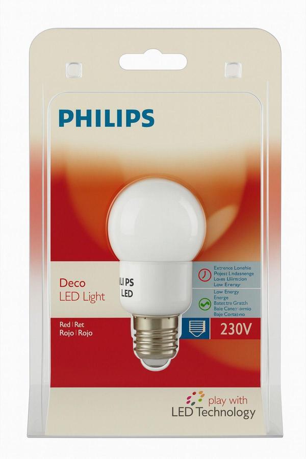 Philips Philips Deco Led Red(Kırmızı) Lıght 230V 1W E27 - Image 1