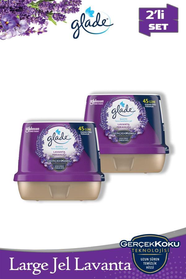 2'li Large Jel Lavanta Oda ve Banyo Kokusu Ferahlatıcı Set - Image 1