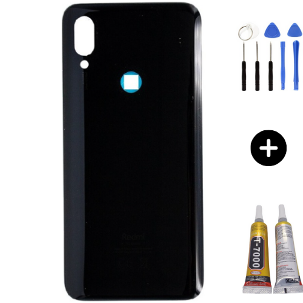 Redmi 7 Uyumlu Arka Pil Kapağı Siyah + Montaj Seti - Image 1