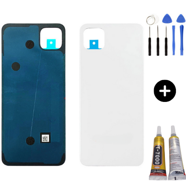 Samsung A22 5G SM-A226F Uyumlu Arka Pil Kapağı Beyaz + Montaj Seti - Image 1