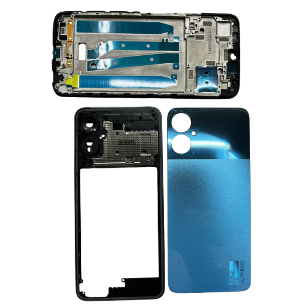 Tecno Spark 9 Pro Uyumlu Arka Kapak Kasa (Mavi) + Ekran Çıtası - Image 1