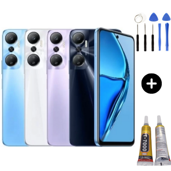 İnfinix Hot 20 Uyumlu Arka Kapak Siyah + Montaj Seti - Image 1