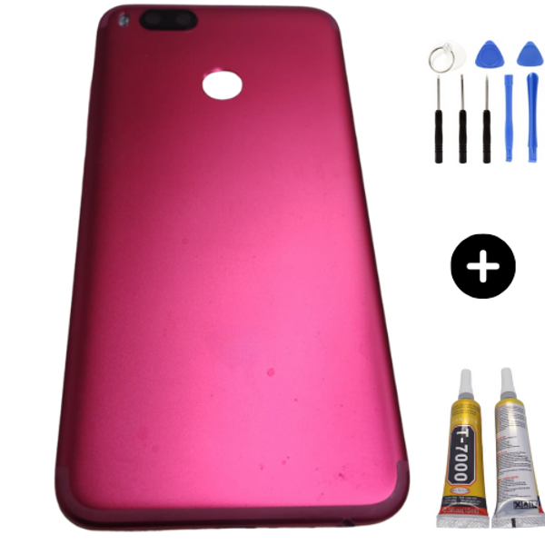 Xiaomi Mi A1 Uyumlu Full Kasa Arka Pil Kapağı Kırmızı + Montaj Seti - Image 1
