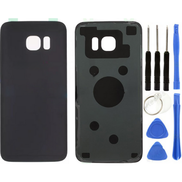 Samsung S7 Edge SM-G935 Uyumlu Arka Pil Kapağı Siyah + Tamir Seti - Image 1